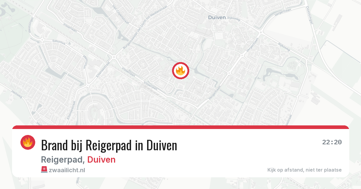 Brand bij Reigerpad in Duiven — 7 mei 2026
