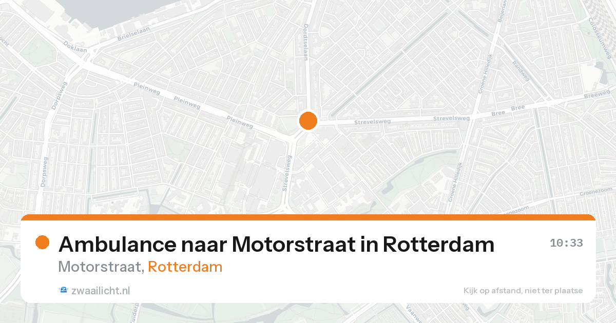 Ambulance naar Motorstraat in Rotterdam — 16 aug 2026