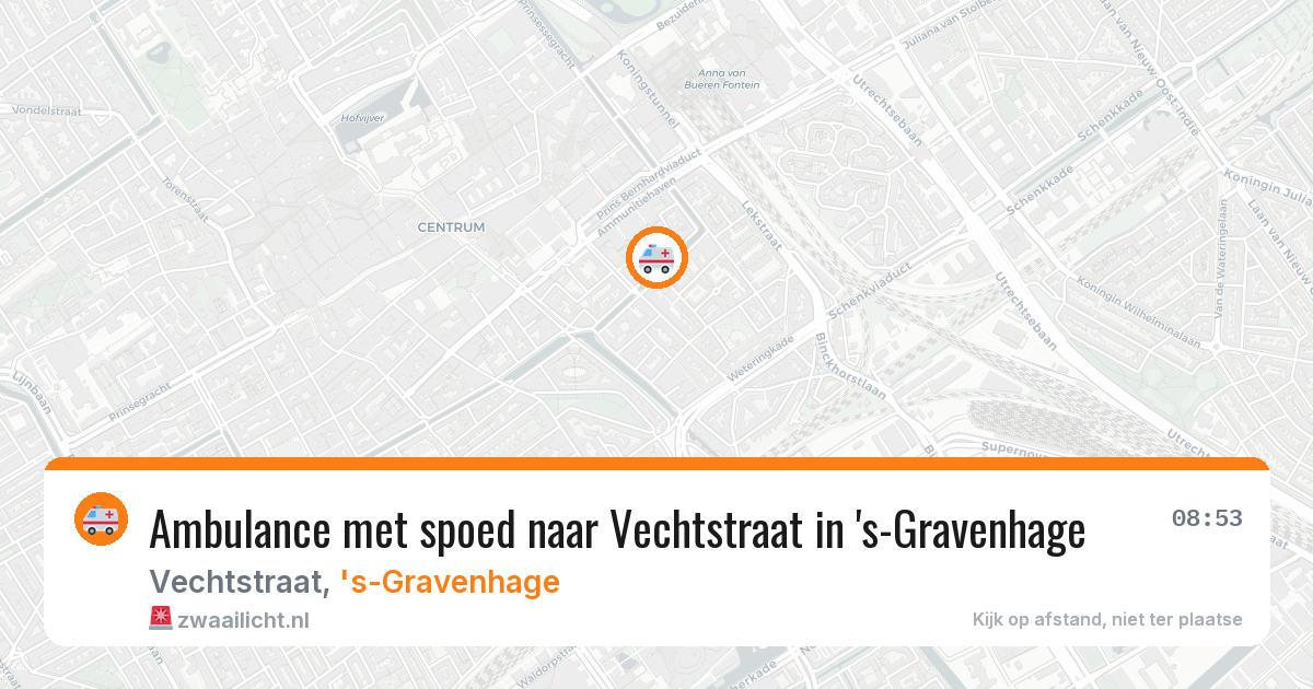 Ambulance met spoed naar Vechtstraat in 's-Gravenhage — 13 aug 2026