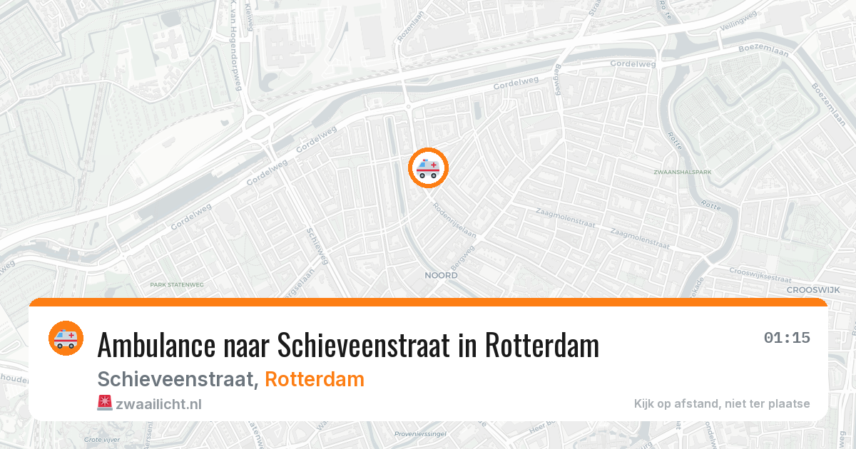 Ambulance naar Schieveenstraat in Rotterdam — 9 jul 2026