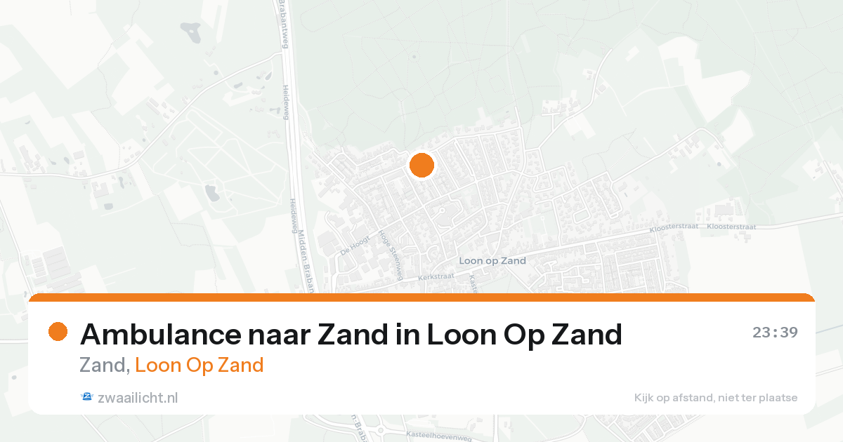 Ambulance naar Zand in Loon Op Zand — 17 aug 2026