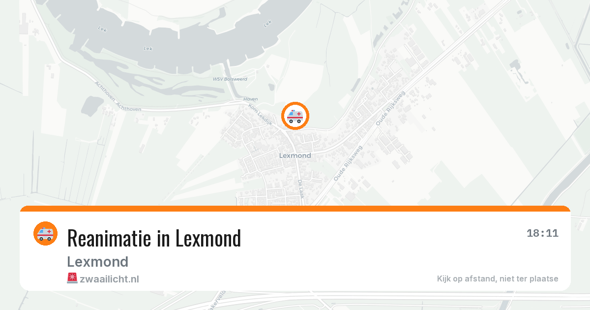 Reanimatie in Lexmond — 29 mei 2026
