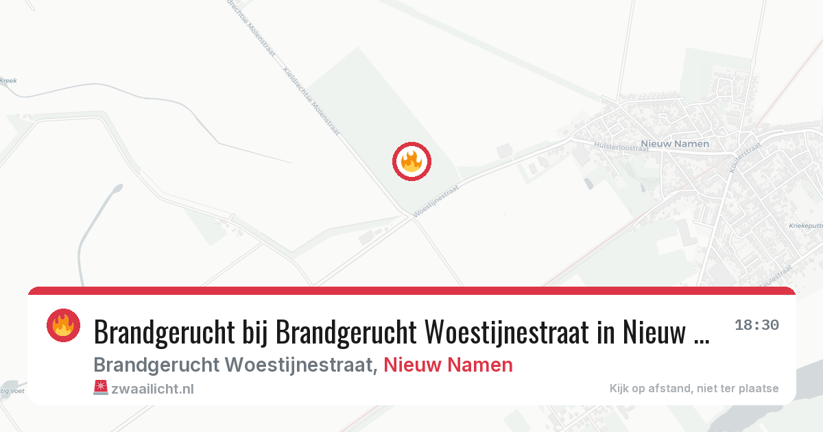 Brandgerucht bij Brandgerucht Woestijnestraat in Nieuw Namen — 30 jan 2026