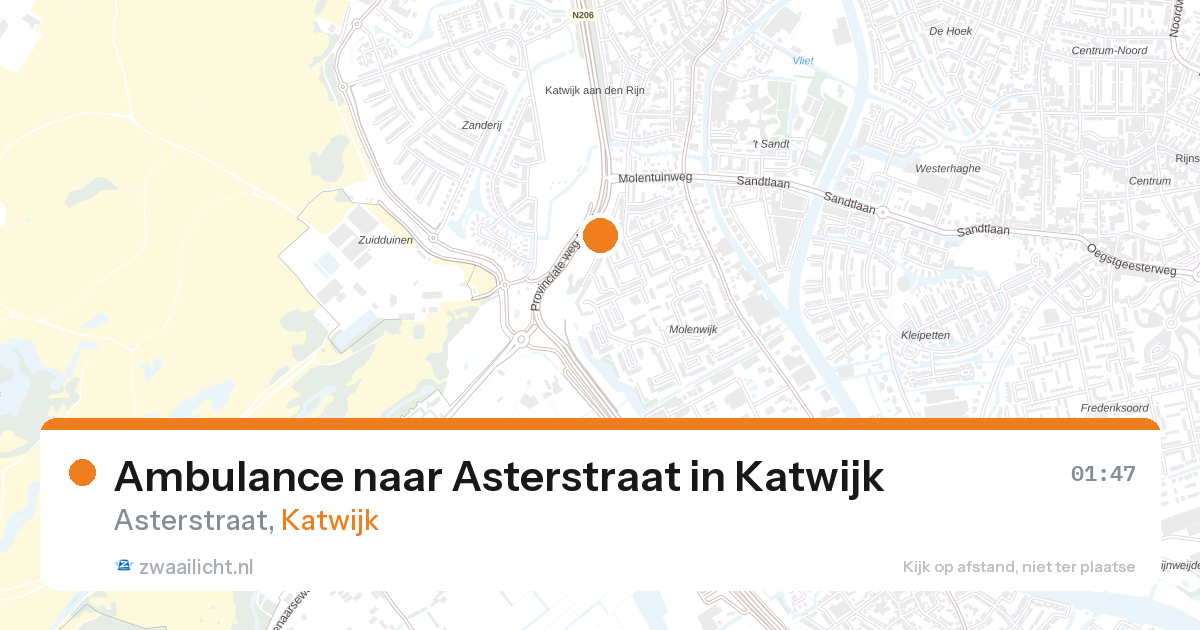 Ambulance naar Asterstraat in Katwijk — 8 jul 2026