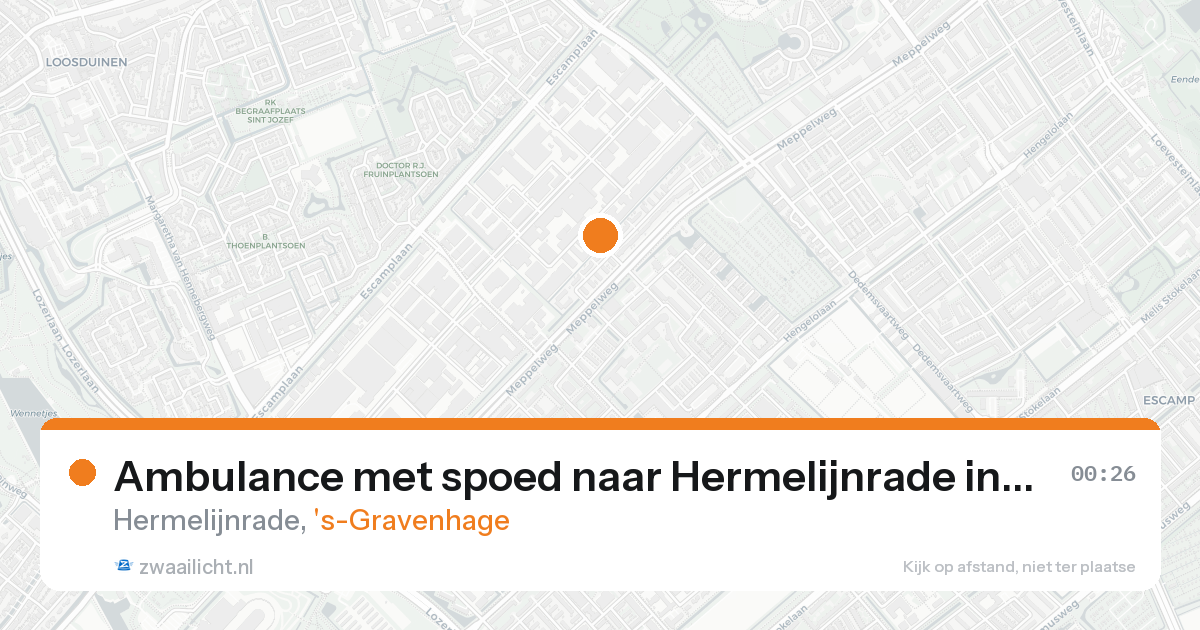 Ambulance met spoed naar Hermelijnrade in 's-Gravenhage — 18 aug 2026