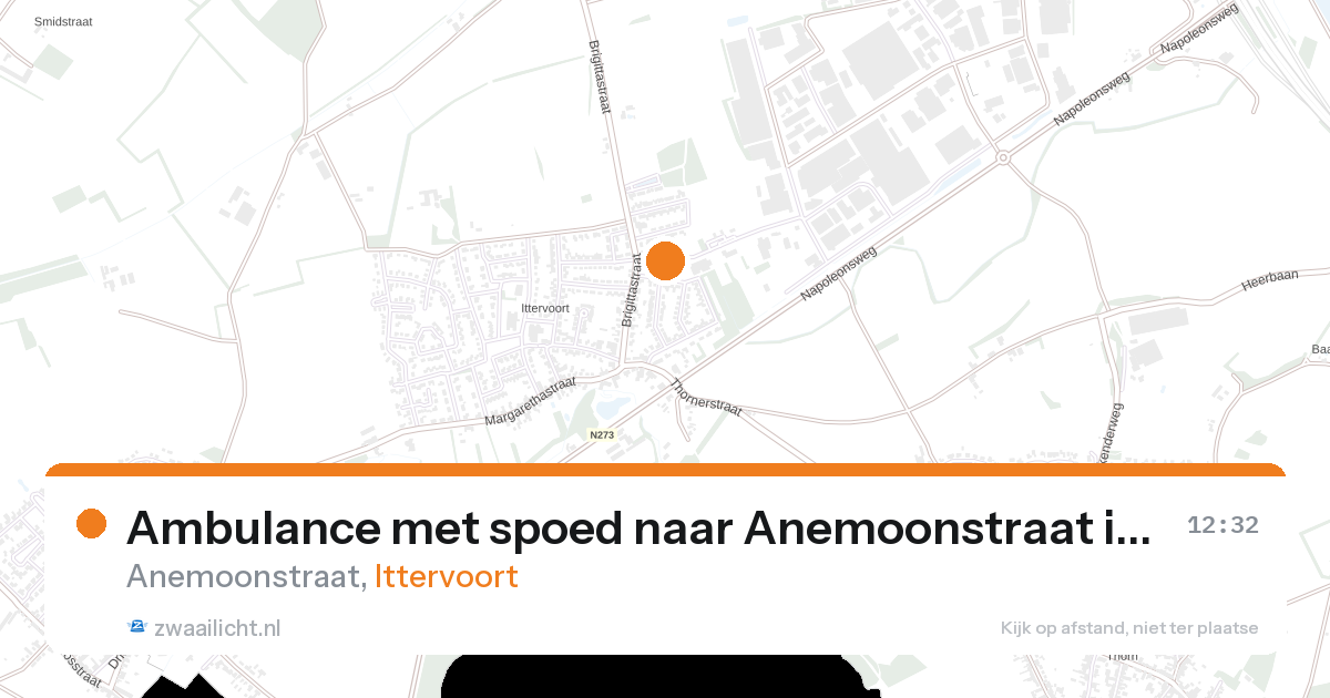 Ambulance met spoed naar Anemoonstraat in Ittervoort — 18 aug 2026