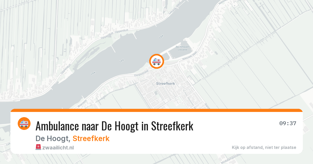 Ambulance naar De Hoogt in Streefkerk — 9 feb 2026