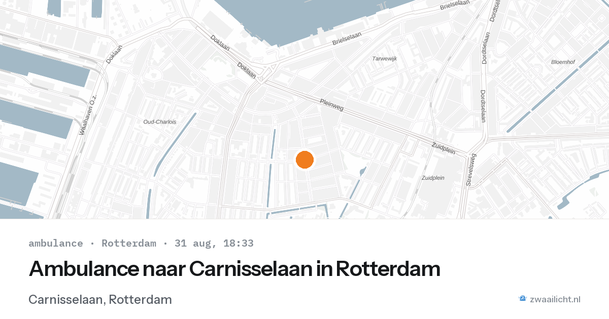 Ambulance naar Carnisselaan in Rotterdam — 31 aug 2026