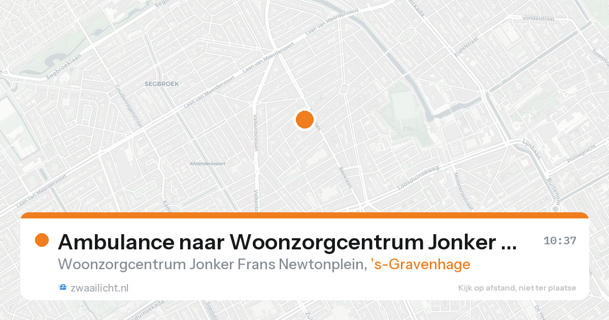 Ambulance naar Woonzorgcentrum Jonker Frans Newtonplein in 's-Gravenhage — 7 feb 2026