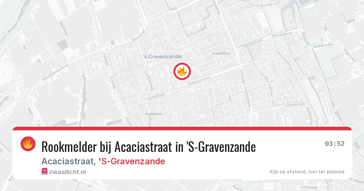 Rookmelder bij Acaciastraat in 'S-Gravenzande — 12 jul 2026