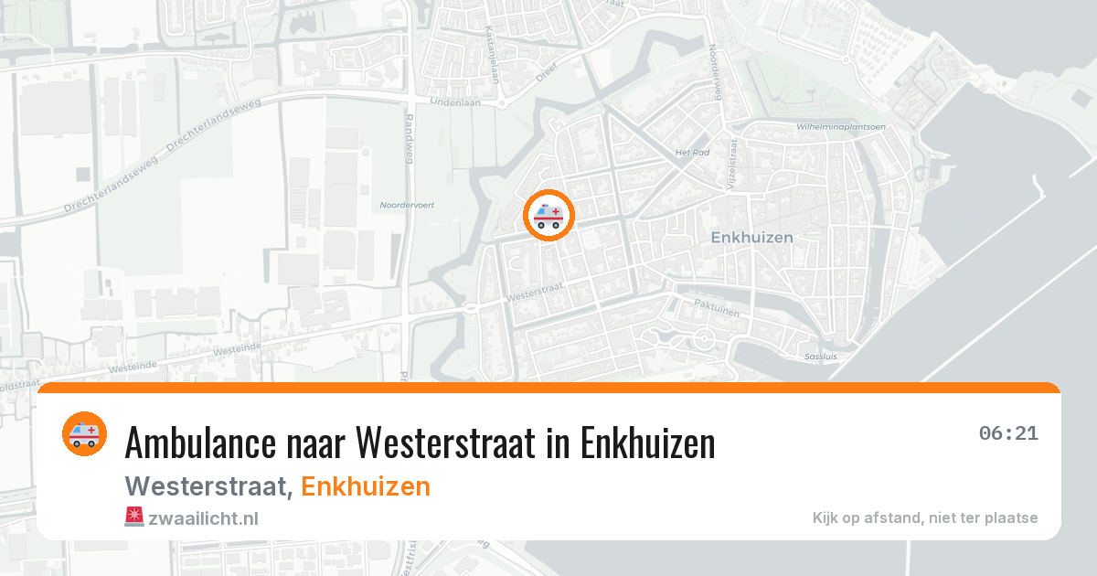 Ambulance naar Westerstraat in Enkhuizen — 29 mei 2026