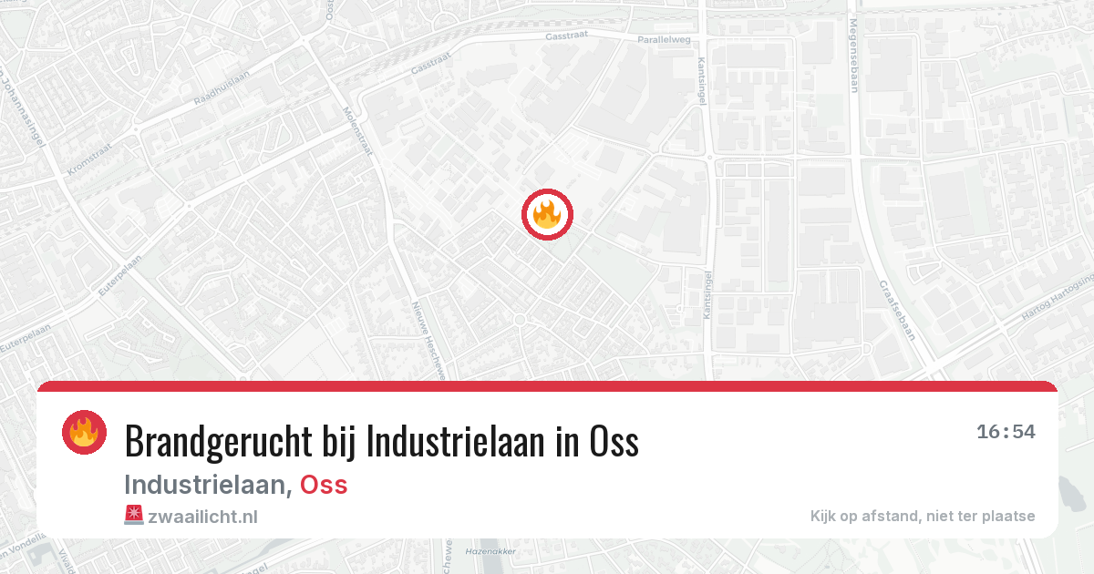 Brandgerucht bij Industrielaan in Oss — 25 mei 2026