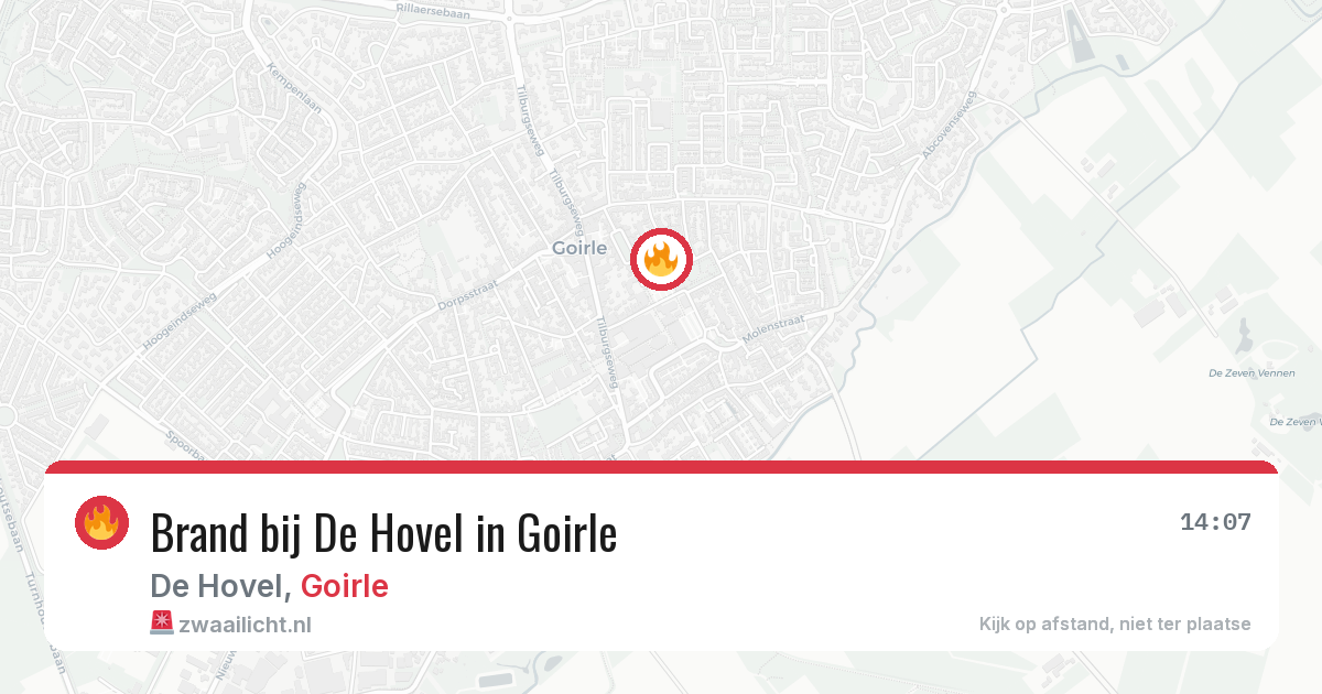 Brand bij De Hovel in Goirle — 29 jun 2026