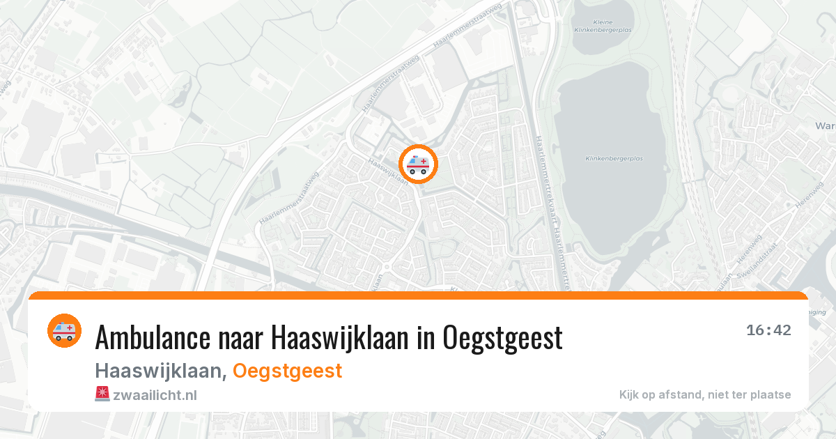 Ambulance naar Haaswijklaan in Oegstgeest — 2 jun 2026