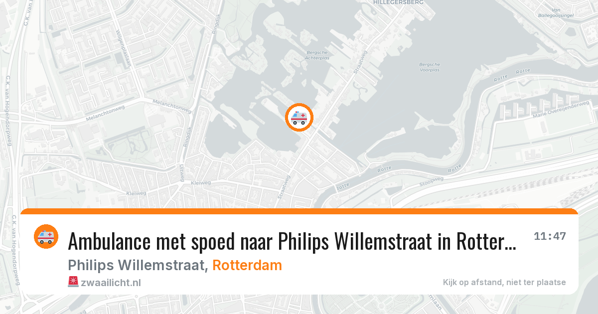 Ambulance met spoed naar Philips Willemstraat in Rotterdam — 26 jun 2026
