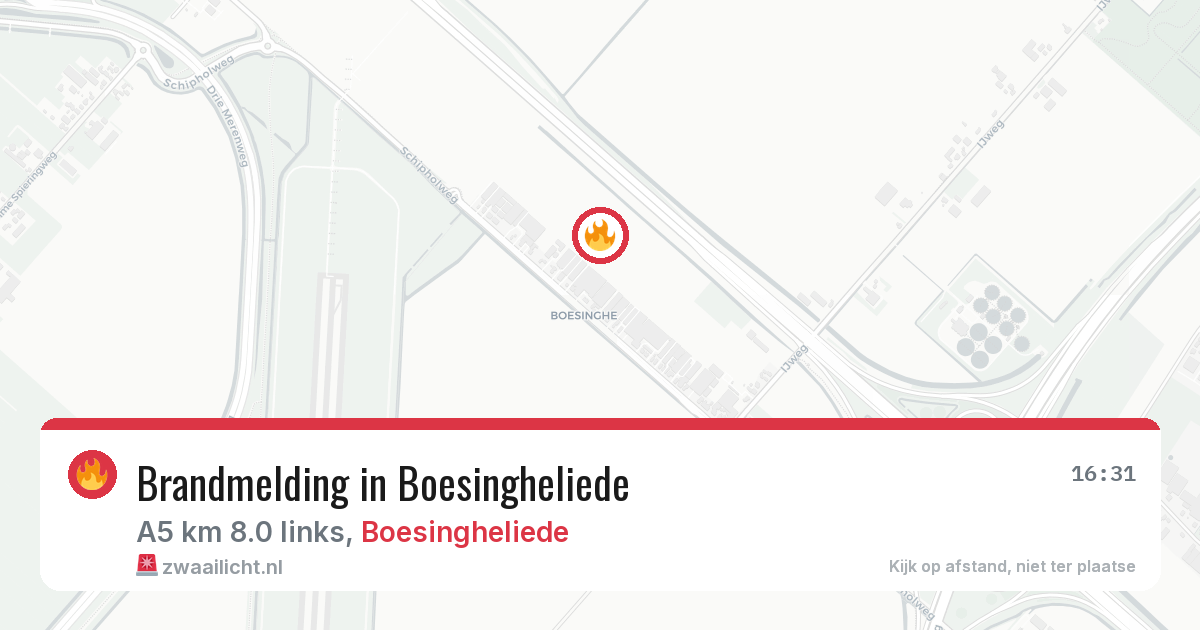 Brandmelding in Boesingheliede — 1 jul 2026