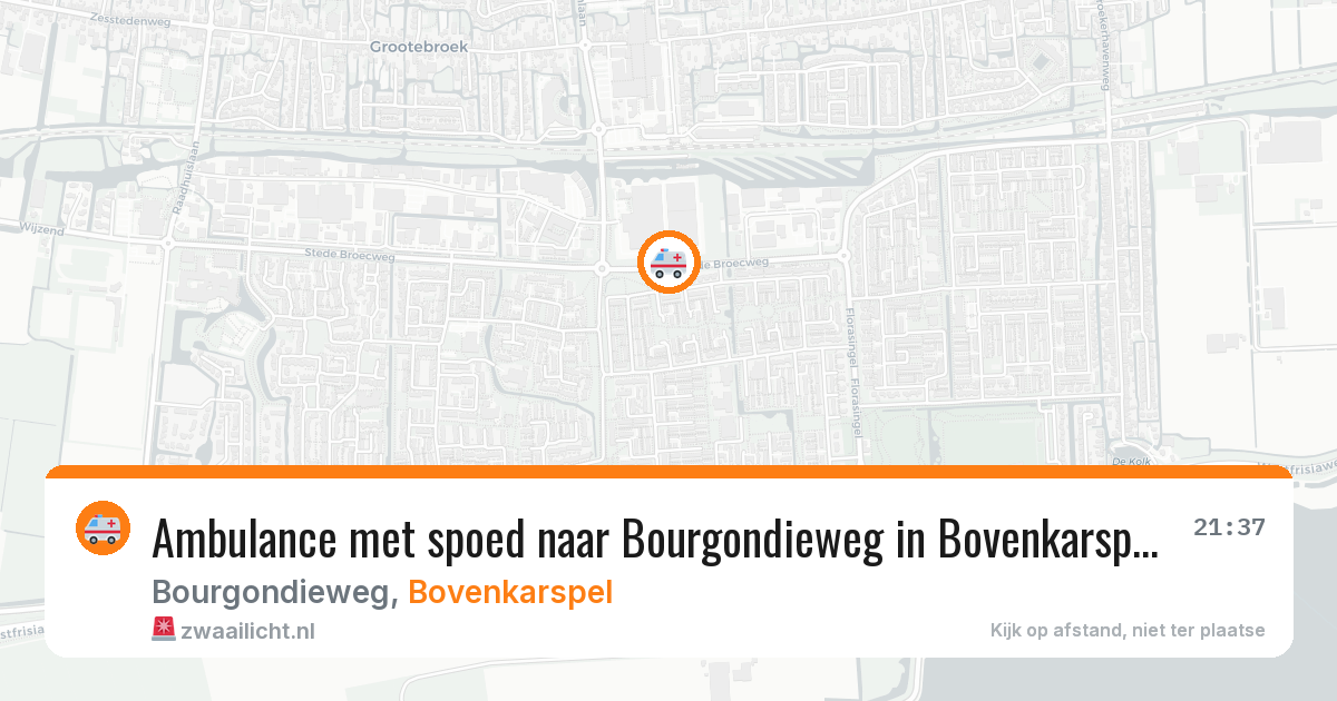 Ambulance met spoed naar Bourgondieweg in Bovenkarspel — 15 apr 2026