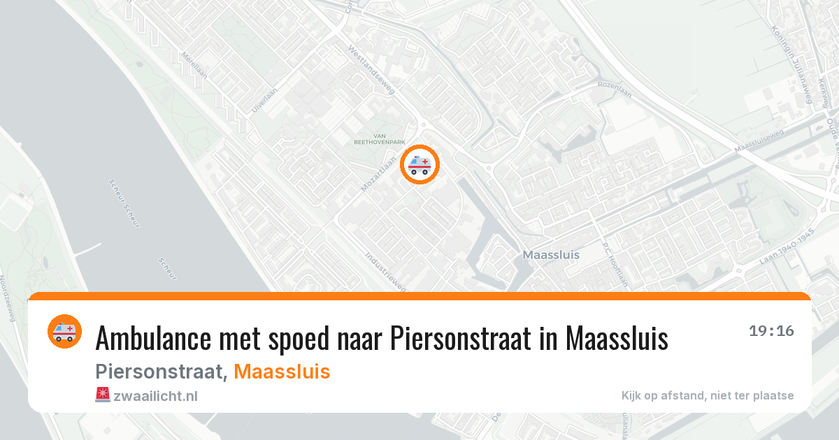 Ambulance met spoed naar Piersonstraat in Maassluis — 4 jul 2026