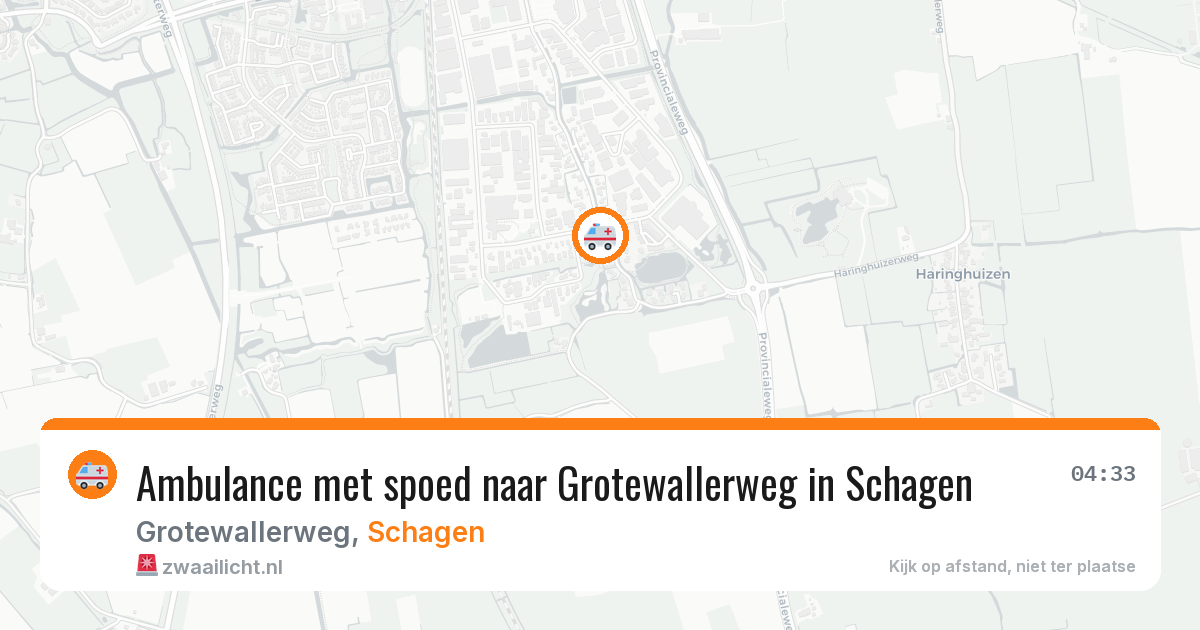 Ambulance met spoed naar Grotewallerweg in Schagen — 25 mei 2026
