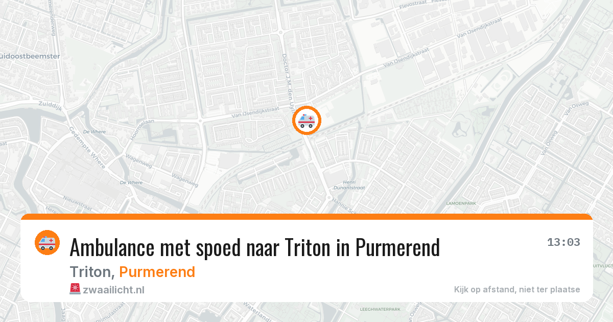 Ambulance met spoed naar Triton in Purmerend — 26 feb 2026