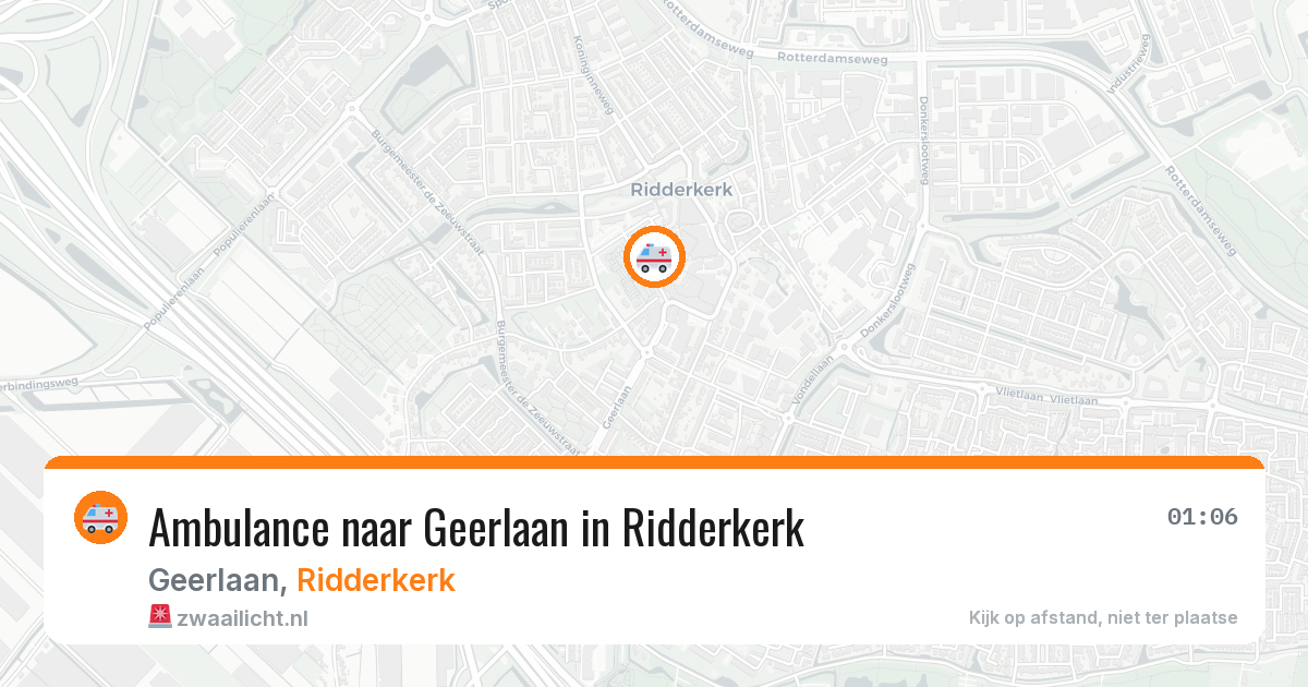Ambulance naar Geerlaan in Ridderkerk — 20 mrt 2026