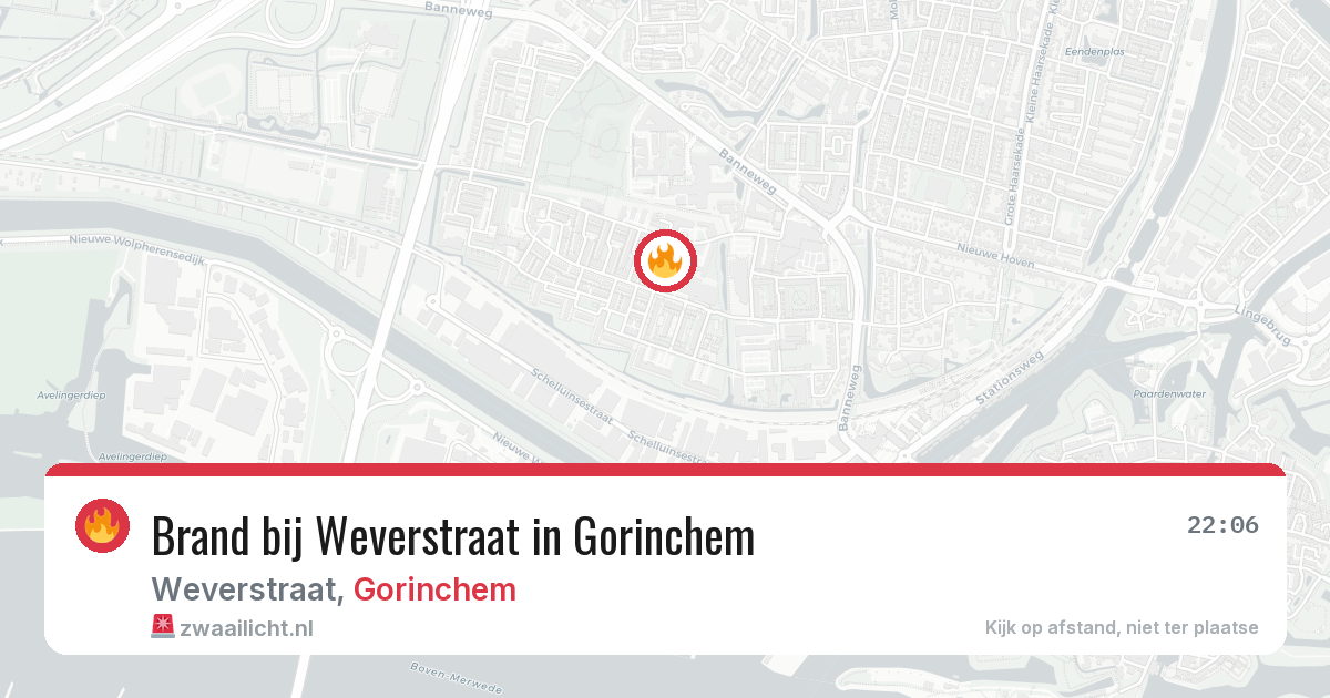 Brand bij Weverstraat in Gorinchem — 4 jul 2026