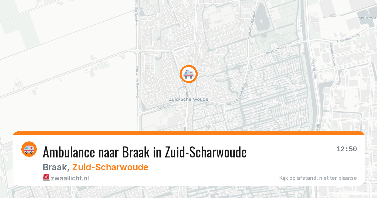 Ambulance naar Braak in Zuid-Scharwoude — 5 jun 2026