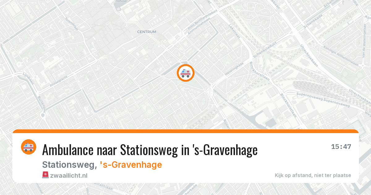 Ambulance naar Stationsweg in 's-Gravenhage — 19 mrt 2026