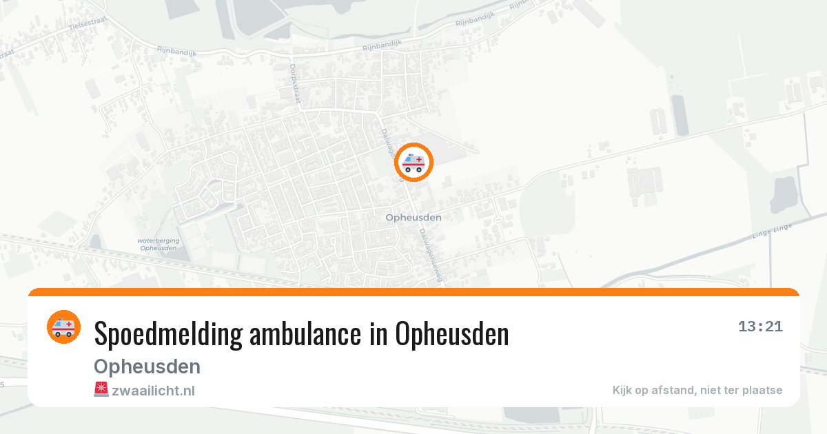 Spoedmelding ambulance in Opheusden — 10 mei 2026