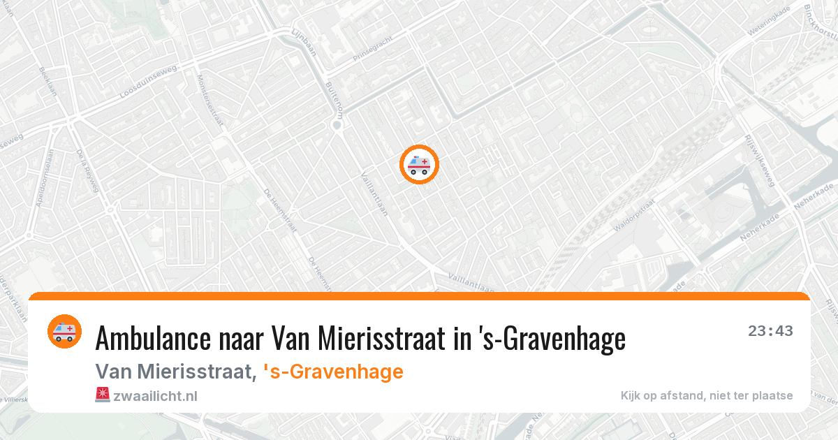 Ambulance naar Van Mierisstraat in 's-Gravenhage — 6 jul 2026