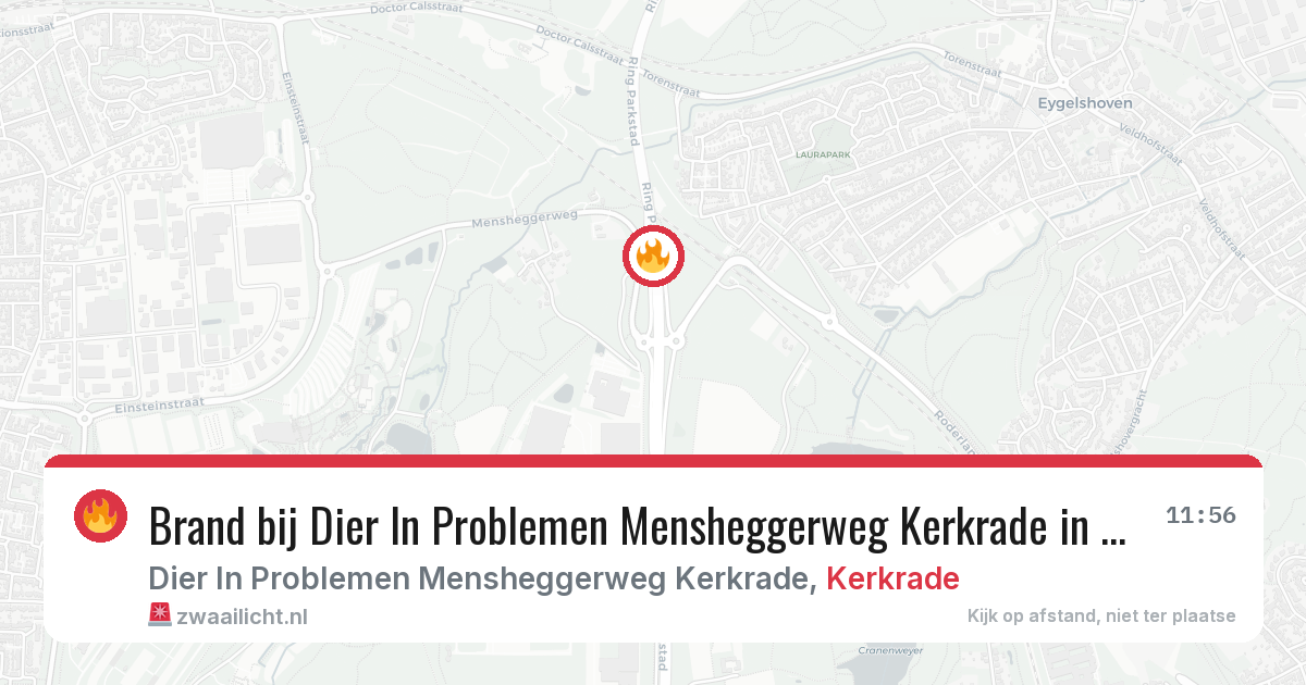 Brand bij Dier In Problemen Mensheggerweg Kerkrade in Kerkrade — 27 mei 2026