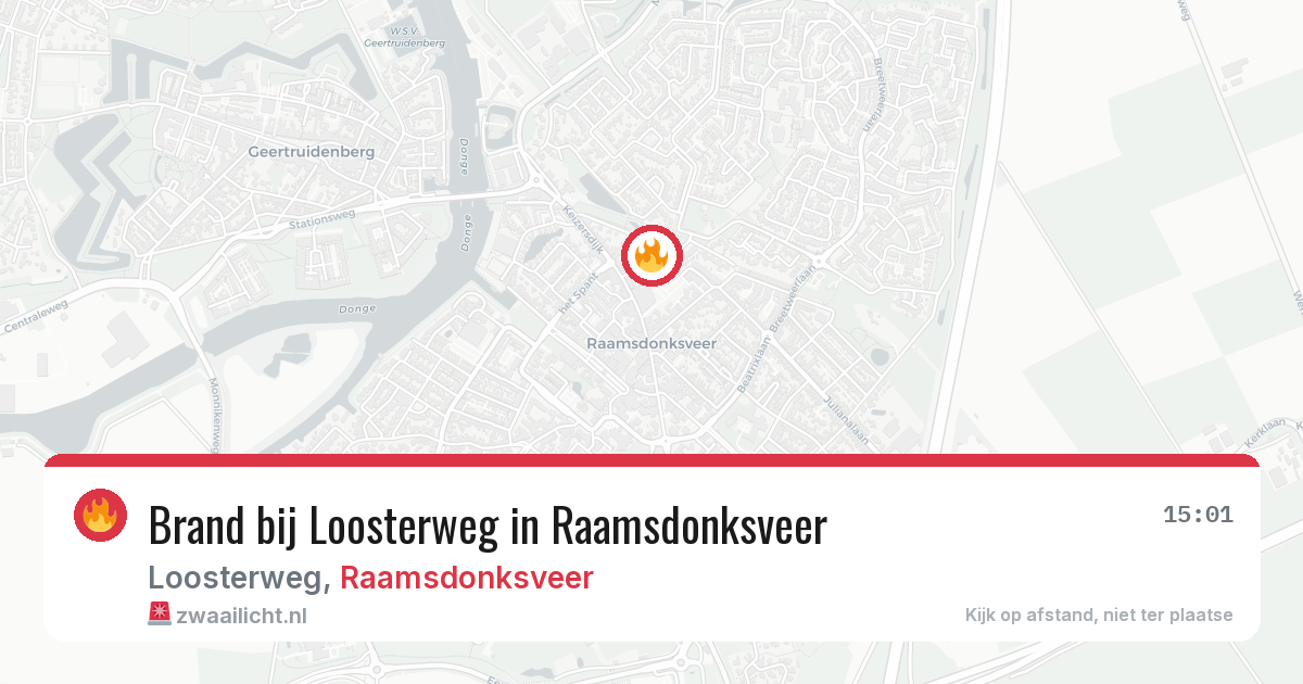 Brand bij Loosterweg in Raamsdonksveer — 2 jul 2026