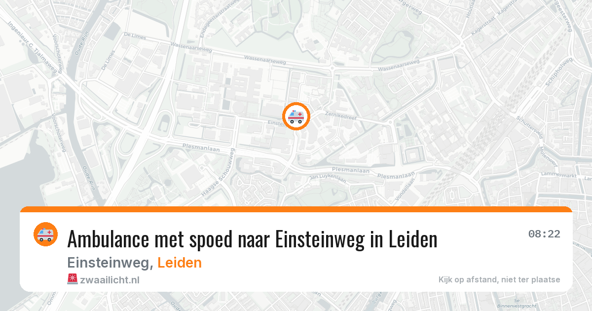 Ambulance met spoed naar Einsteinweg in Leiden — 25 jun 2026
