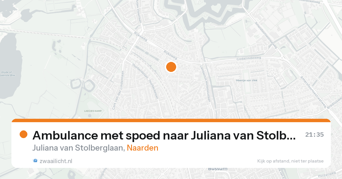 Ambulance met spoed naar Juliana van Stolberglaan in Naarden — 31 jan 2026