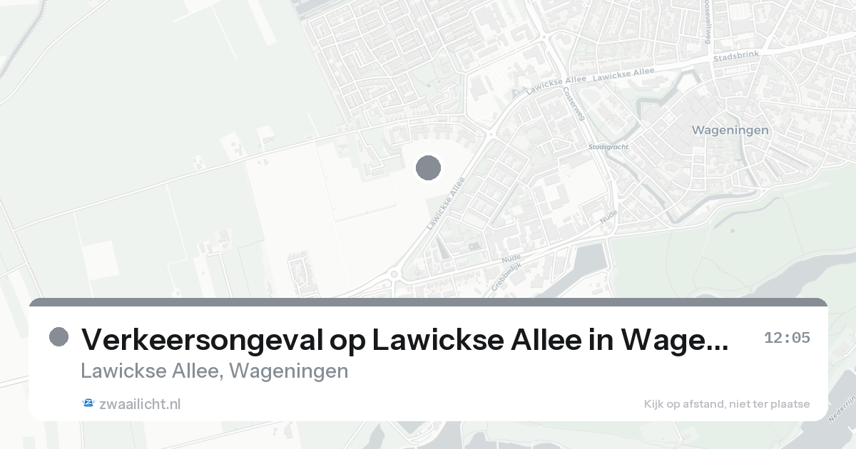 Verkeersongeval op Lawickse Allee in Wageningen — 25 aug 2026