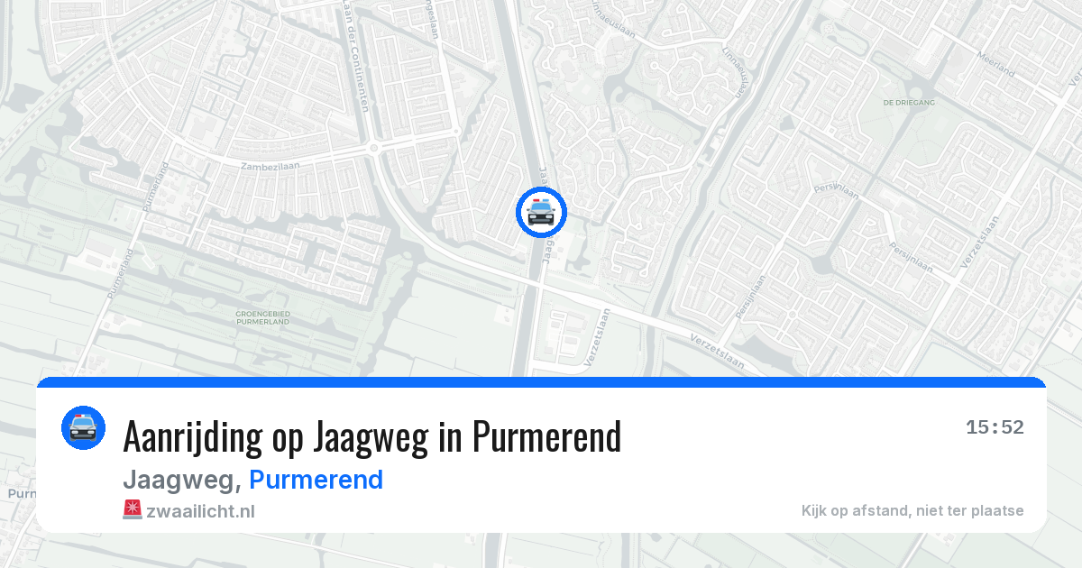 Aanrijding op Jaagweg in Purmerend — 6 mei 2026