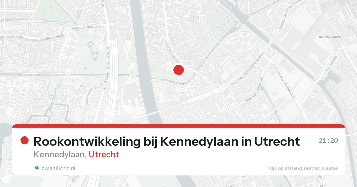 Rookontwikkeling bij Kennedylaan in Utrecht — 16 aug 2026