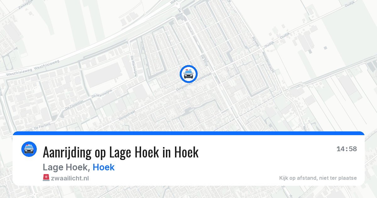 Aanrijding op Lage Hoek in Hoek — 23 mei 2026