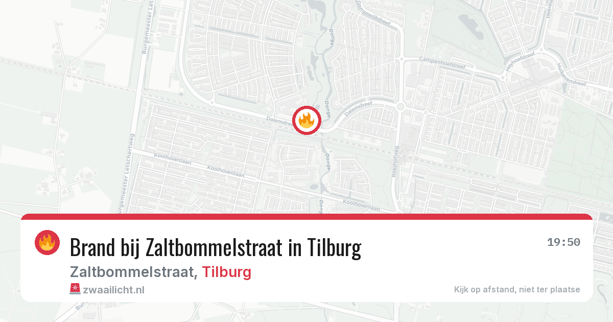 Brand bij Zaltbommelstraat in Tilburg — 16 mei 2026