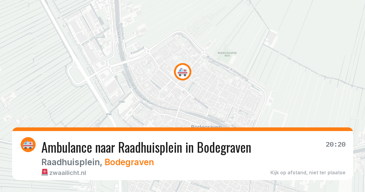 Ambulance naar Raadhuisplein in Bodegraven — 5 aug 2026