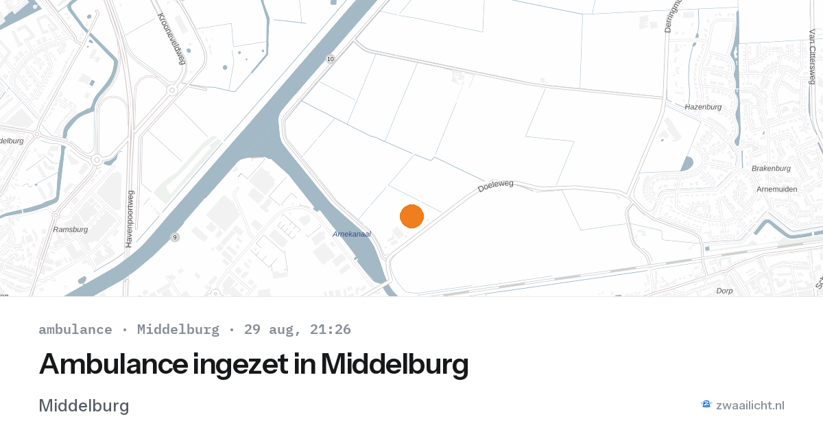 Ambulance ingezet in Middelburg — 29 aug 2026