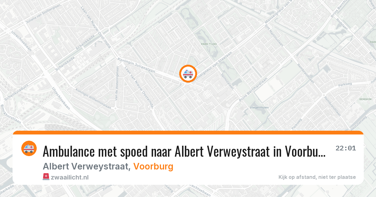 Ambulance met spoed naar Albert Verweystraat in Voorburg — 24 jun 2026