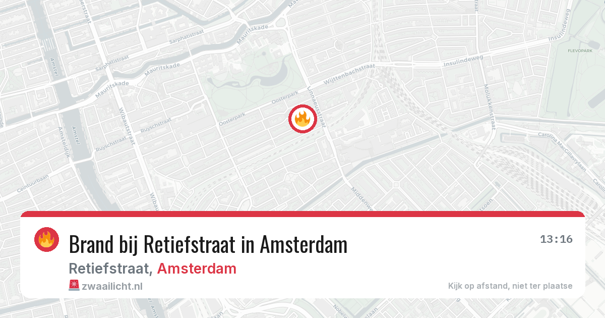 Brand bij Retiefstraat in Amsterdam — 4 mei 2026