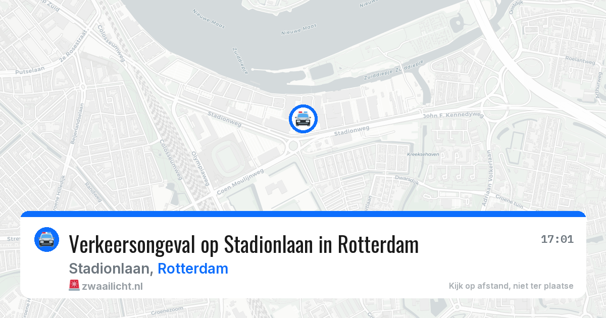 Verkeersongeval op Stadionlaan in Rotterdam — 9 jul 2026