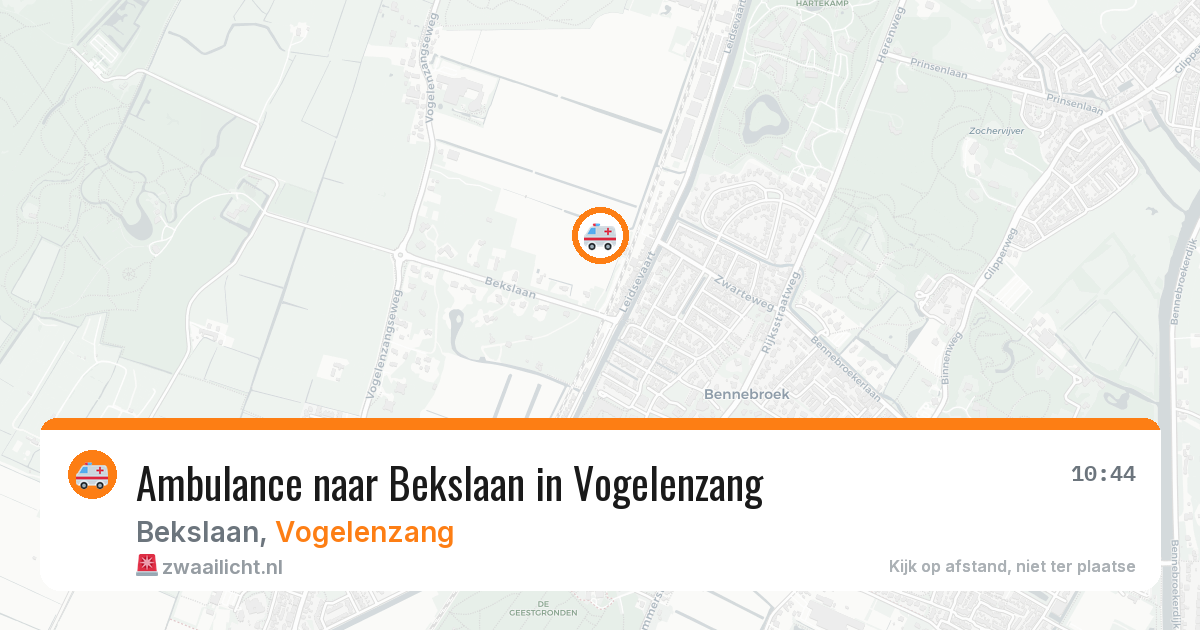Ambulance naar Bekslaan in Vogelenzang — 5 aug 2026