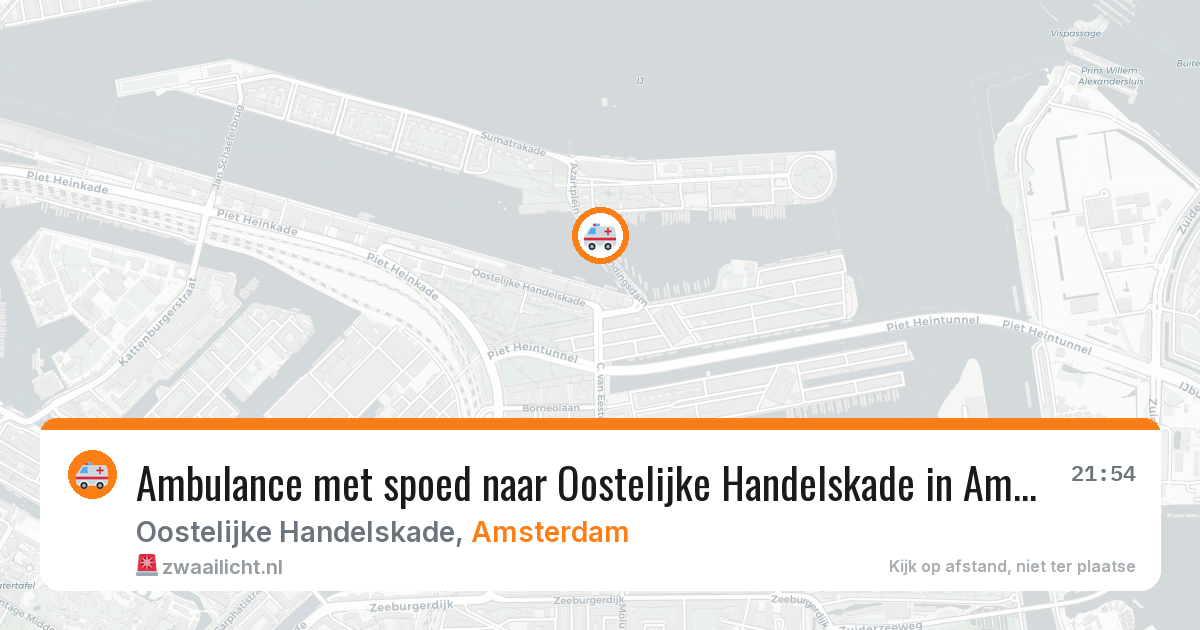 Ambulance met spoed naar Oostelijke Handelskade in Amsterdam — 20 mrt 2026