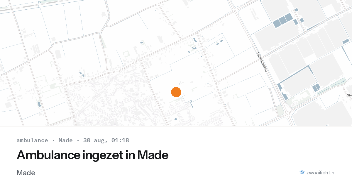 Ambulance ingezet in Made — 29 aug 2026