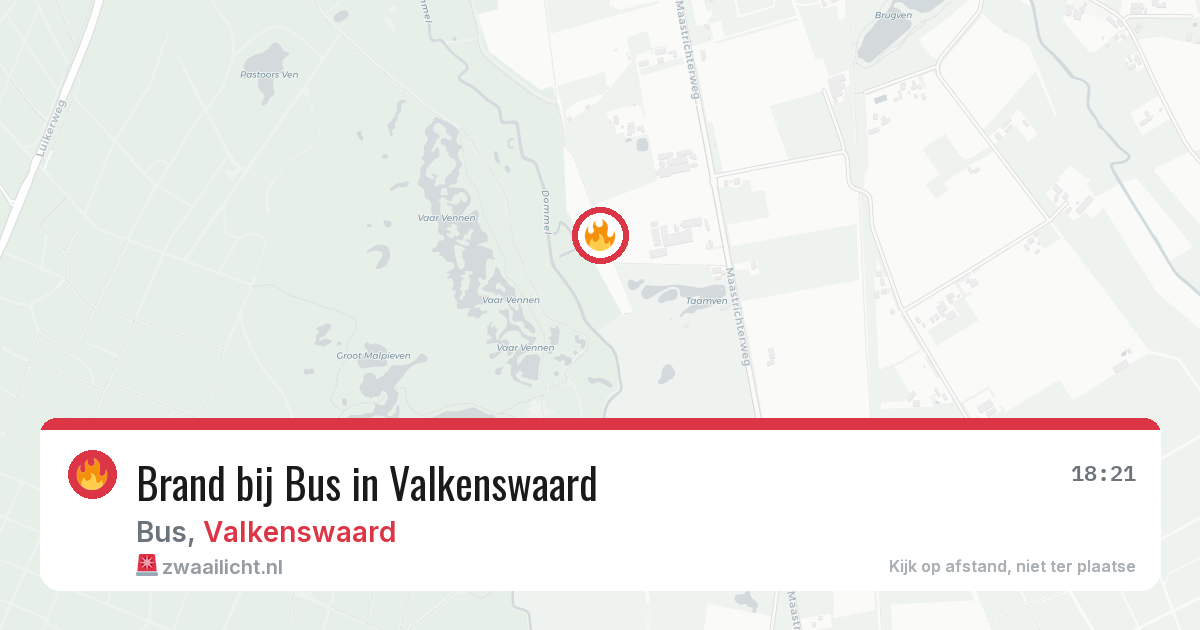 Brand bij Bus in Valkenswaard — 19 jun 2026