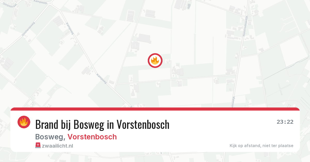 Brand bij Bosweg in Vorstenbosch — 18 feb 2026