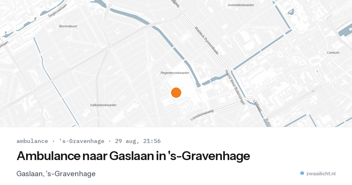Ambulance naar Gaslaan in 's-Gravenhage — 29 aug 2026